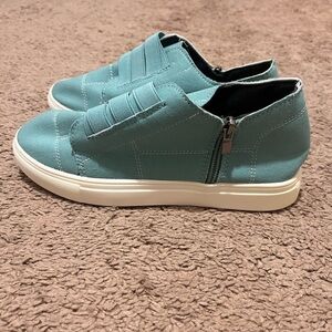 Teal Slip-On Sneakers